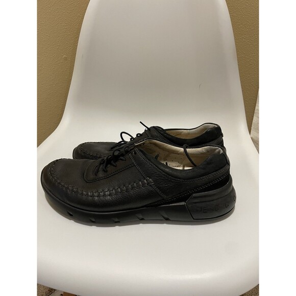 ECCO Men\'s Cross x Casual Sneakers Black Leather Lace Up Size 44 US Size 10-10.5 main image 9